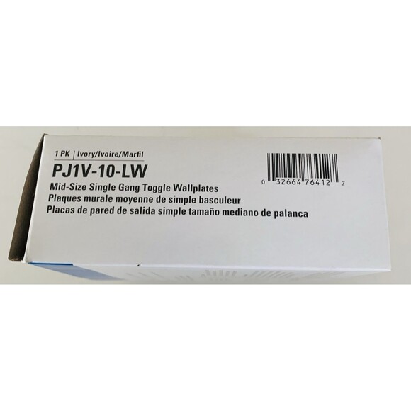 Eaton Mid-Size Single Gang Toggle Wallplates (1 Pkg of 10) Unbreakable New Boxed - Picture 5 of 5